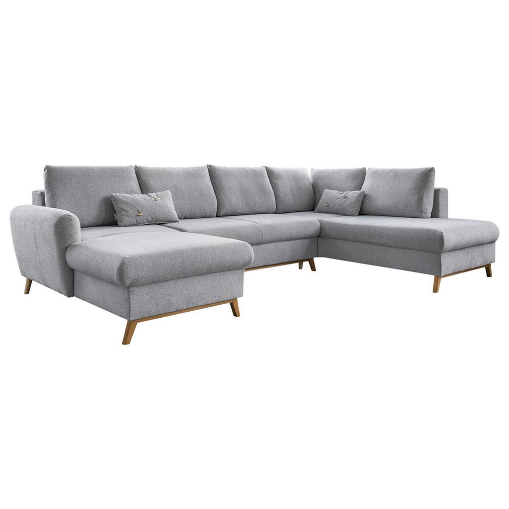 Wohnlandschaft Scandic Lagom Hellgrau U: 157x312x202 cm