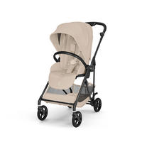 KINDERWAGEN  Melio Carbon  Almond Beige  - Beige/Schwarz, Basics, Textil/Metall (82-91/49/96,5 - 107cm) - cybex GOLD