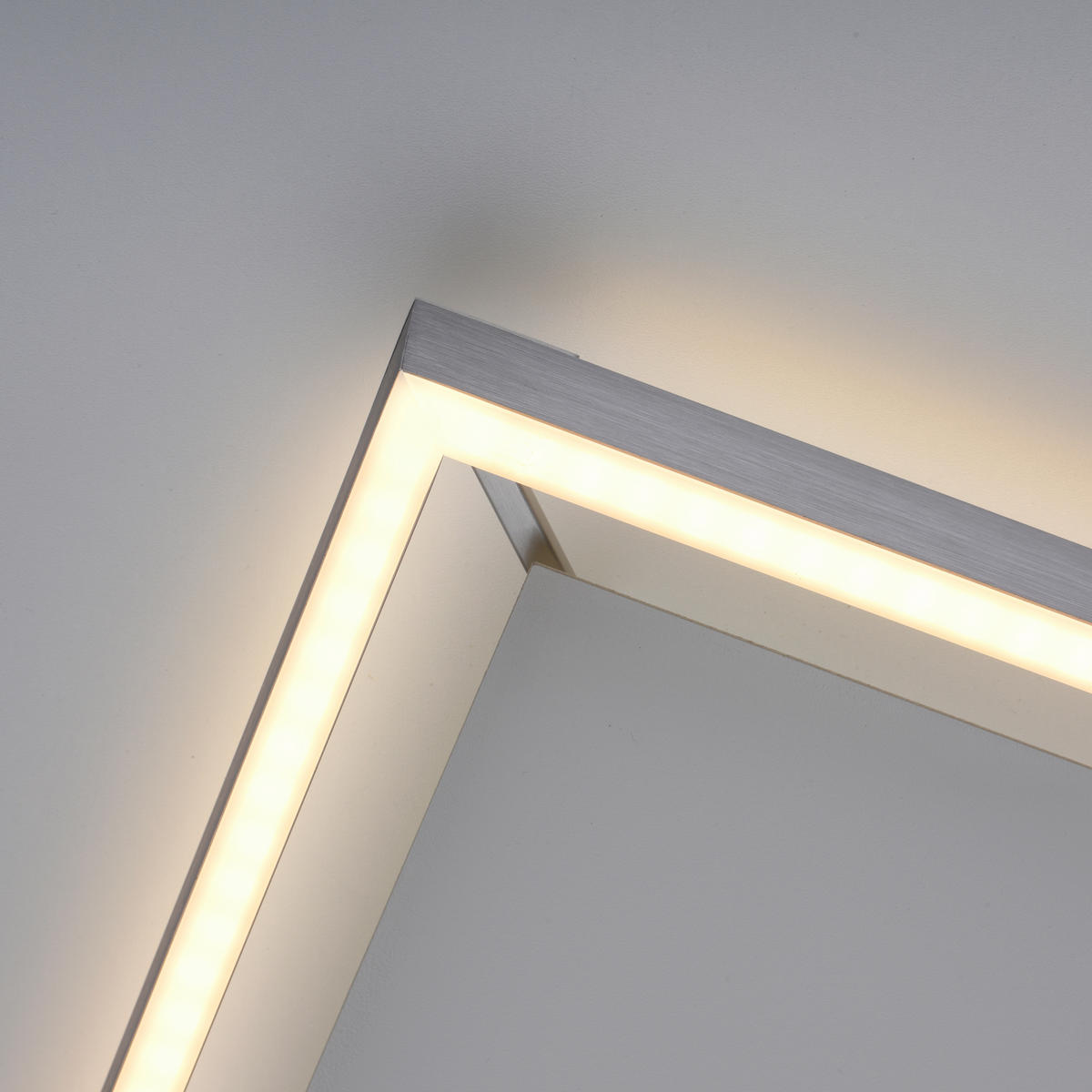 PLAFONIERĂ CU LED - argintiu, Design, plastic/metal (100/25/5,6cm)