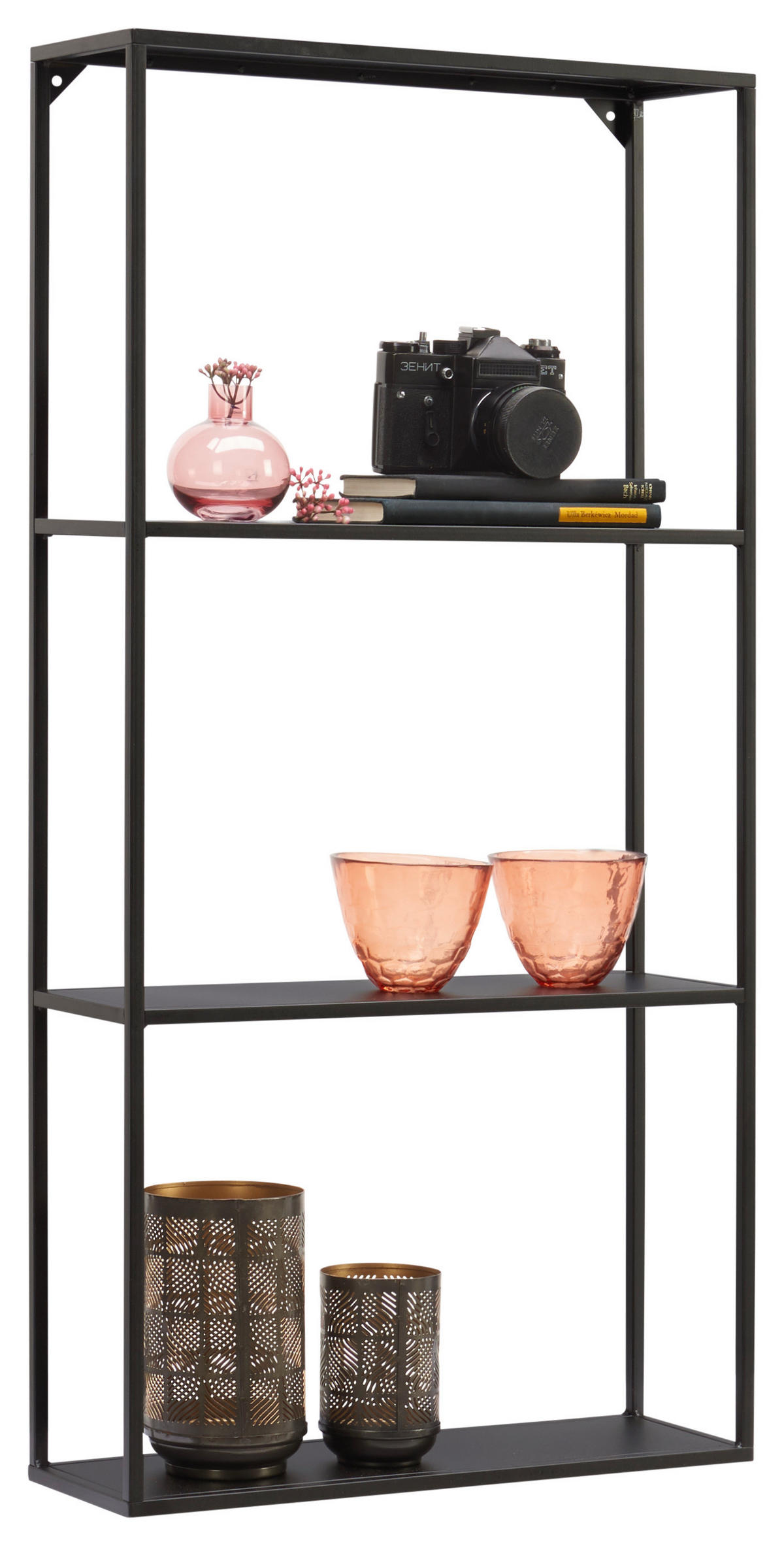 Etajeră De Perete 45/90/15 cm  - negru, Trend, metal (45/90/15cm) - Landscape