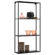 WANDREGAL 45/90/15 cm  - Schwarz, Trend, Metall (45/90/15cm) - Landscape