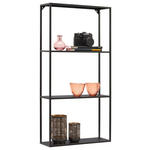 WANDREGAL 45/90/15 cm  - Schwarz, Trend, Metall (45/90/15cm) - Landscape