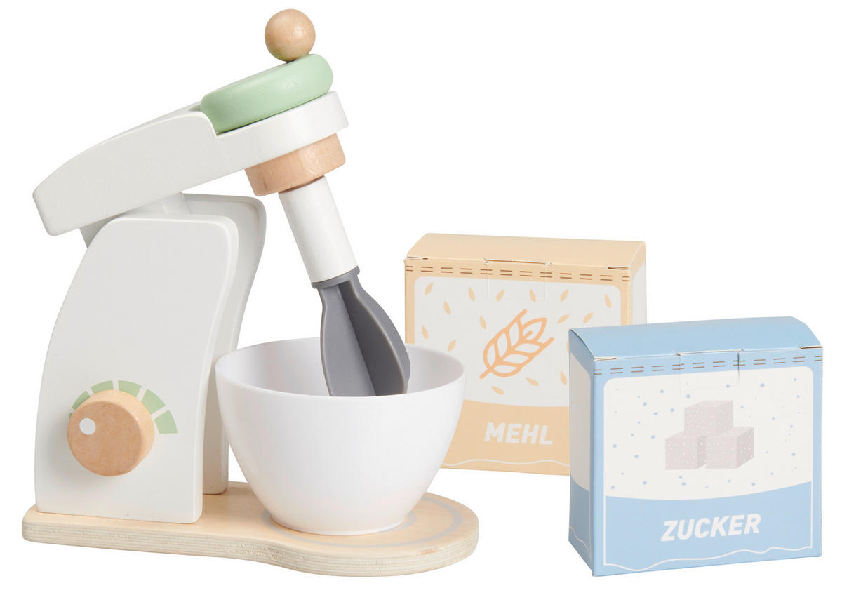 KINDERKÜCHENZUBEHÖR - Blau/Gelb, Natur, Holz/Papier - My Baby Lou