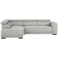 ECKSOFA Ottomane links, Eckteil  Grau Struktur  - Schwarz/Grau, Design, Kunststoff/Textil (205/284cm) - Xora