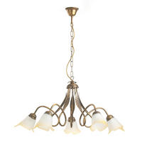 KRONLEUCHTER 75/82 cm   - Bronzefarben, KONVENTIONELL, Glas/Metall (75/82cm)