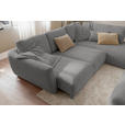 ECKSOFA  in Chenille Grau  307/224 cm  - Schwarz/Grau, KONVENTIONELL, Kunststoff/Textil (307/224cm) - Hom`in