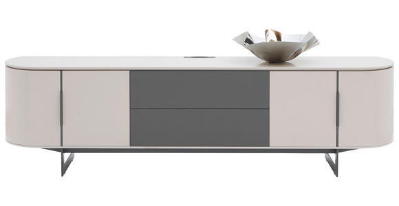 LOWBOARD 240/65/45 cm - Anthrazit/Beige, Design, Holzwerkstoff/Metall (240/65/45cm) - Ambiente