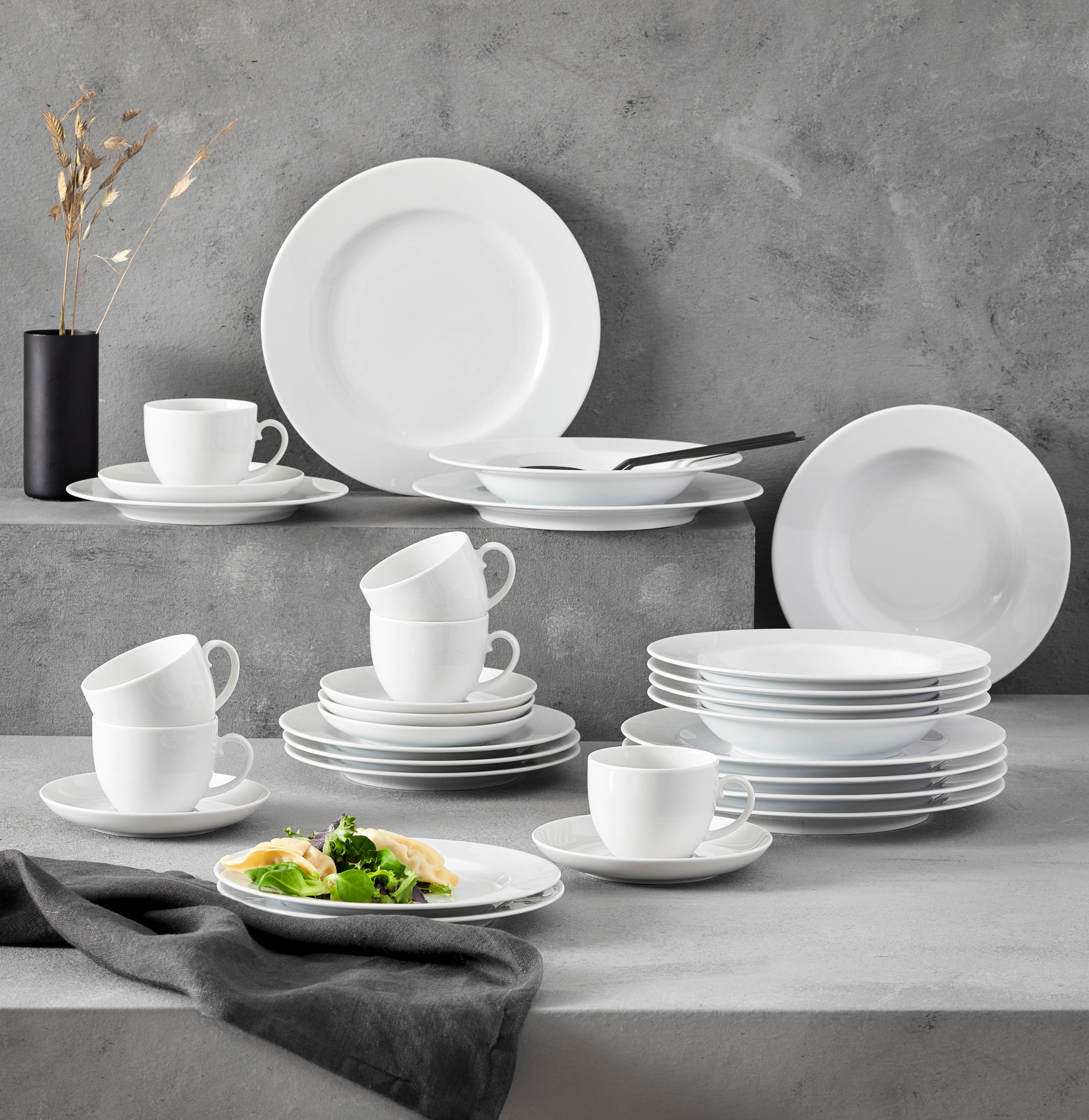 KOMBISERVICE Weiß Rondo 30-teilig 6 Personen  - Weiß, Basics, Keramik - Seltmann Weiden