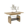COUCHTISCH 95-125/60/51,5-61,5 cm rechteckig Eichefarben  - Eichefarben, KONVENTIONELL, Holzwerkstoff (95-125/60/51,5-61,5cm) - Xora