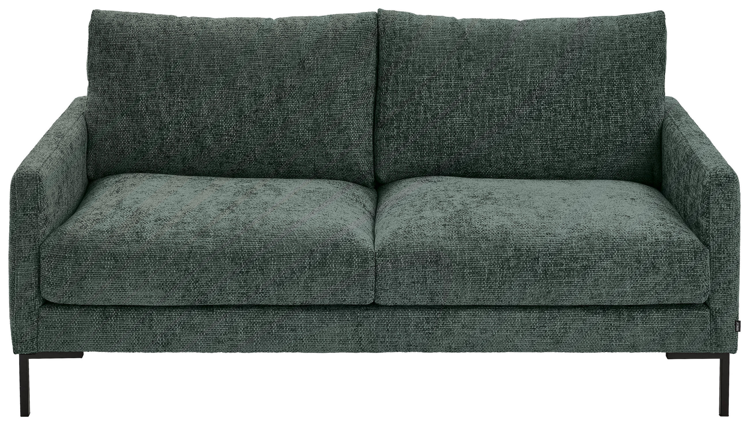 2,5-SITZER in Webstoff Dunkelgrün  - Dunkelgrün/Schwarz, Konventionell, Textil/Metall (176/78/90cm) - MID.YOU