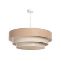 HÄNGELEUCHTE Boho 60/89 cm   - Beige/Karamell, Design, Kunststoff/Textil (60/89cm)