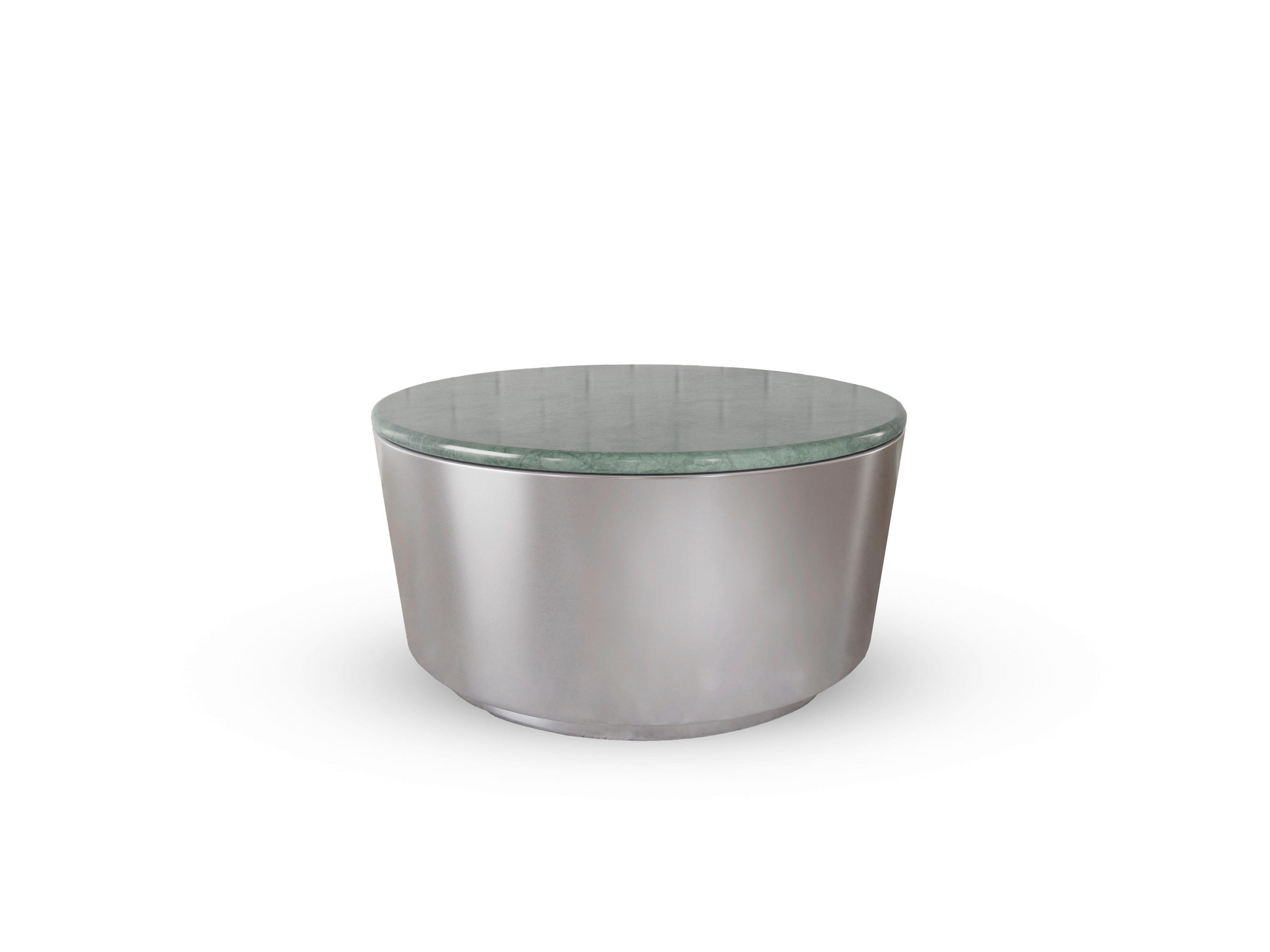 COUCHTISCH Metall, Stein 80/80/41,5 cm  - Grün/Nickelfarben, Design, Stein/Metall (80/80/41,5cm) - MID.YOU