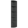 ABSCHLUSSREGAL Graphitfarben  - Graphitfarben, KONVENTIONELL, Holzwerkstoff (30/185/38cm) - Xora