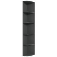 ABSCHLUSSREGAL Graphitfarben  - Graphitfarben, KONVENTIONELL, Holzwerkstoff (30/185/38cm) - Xora