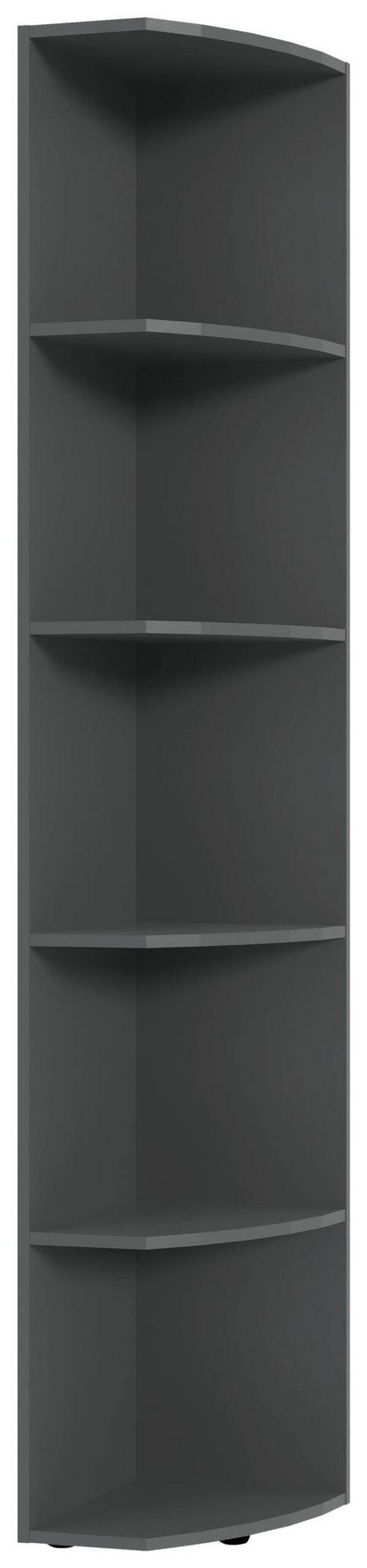 ABSCHLUSSREGAL Graphitfarben  - Graphitfarben, KONVENTIONELL, Holzwerkstoff (30/185/38cm) - Xora