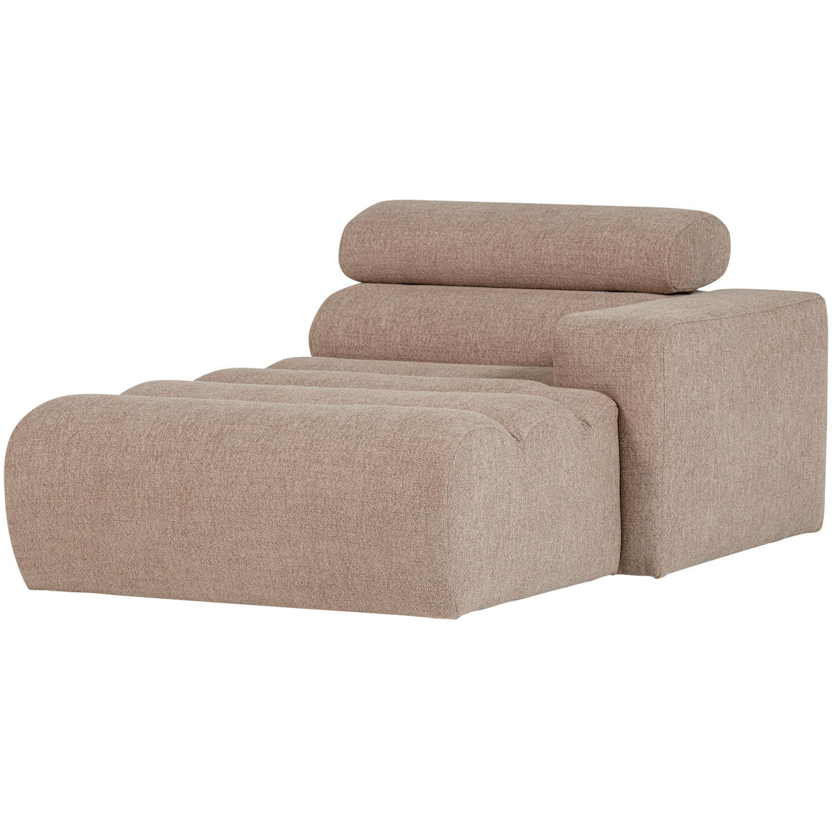 ECKSOFA Novi Taupe Bouclé  - Taupe/Schwarz, Design, Kunststoff/Textil (173/300cm) - Livetastic
