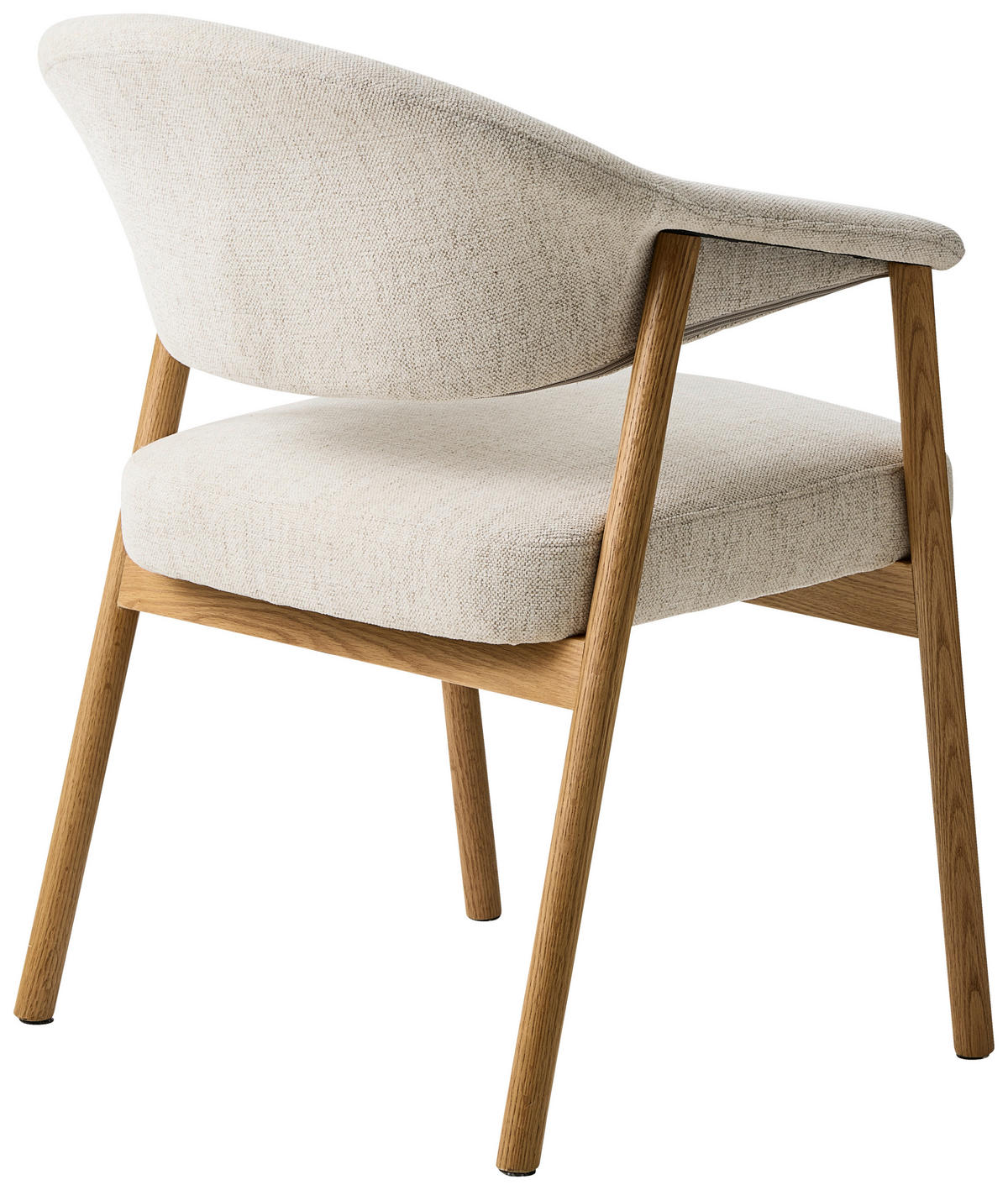 ARMLEHNSTUHL  in Chenille  - Sandfarben/Eichefarben, KONVENTIONELL, Holz/Textil (63/81/63cm) - Ambia Home