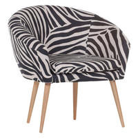 SESSEL in Flachgewebe Schwarz, Weiß  - Schwarz/Naturfarben, Design, Holz/Textil (73/73/66cm) - Livetastic