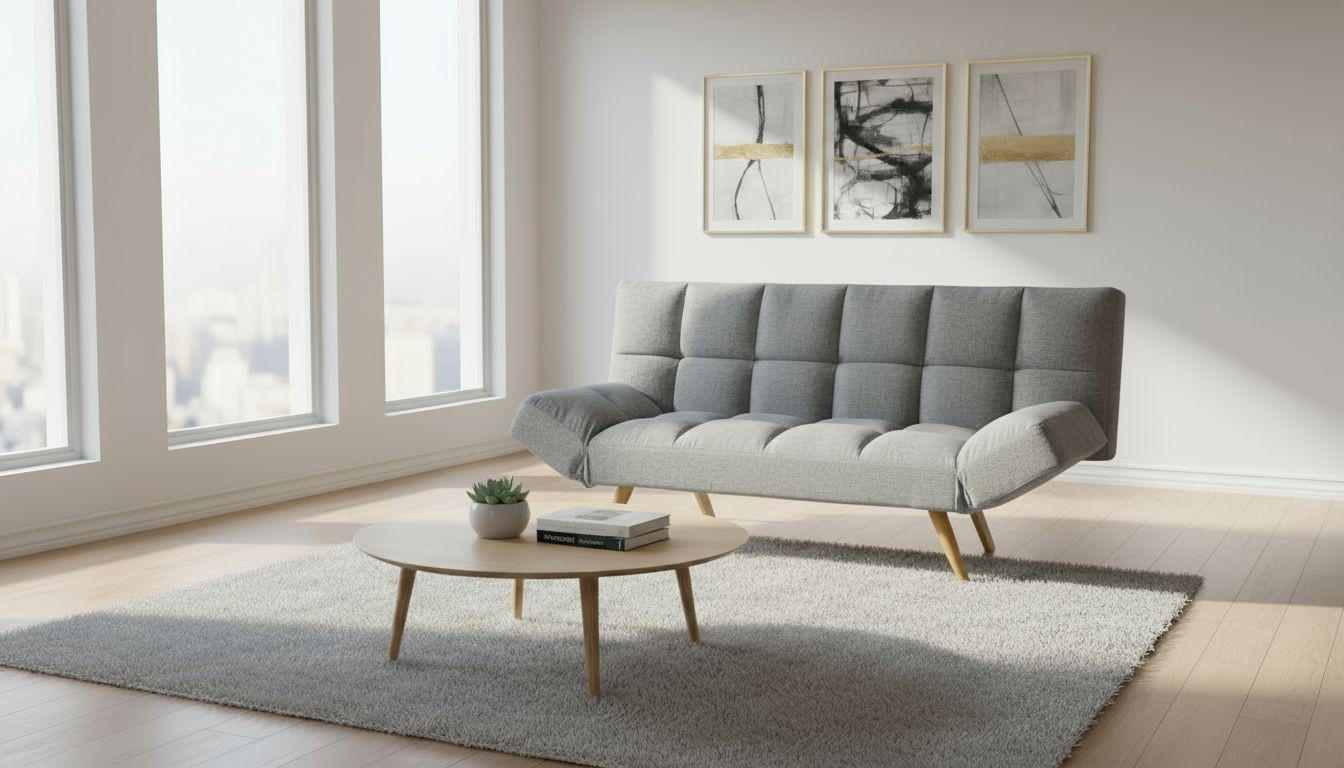 SCHLAFSOFA Textil Hellgrau  - Hellgrau/Naturfarben, Design, Textil/Metall (182/87/82cm) - Livetastic