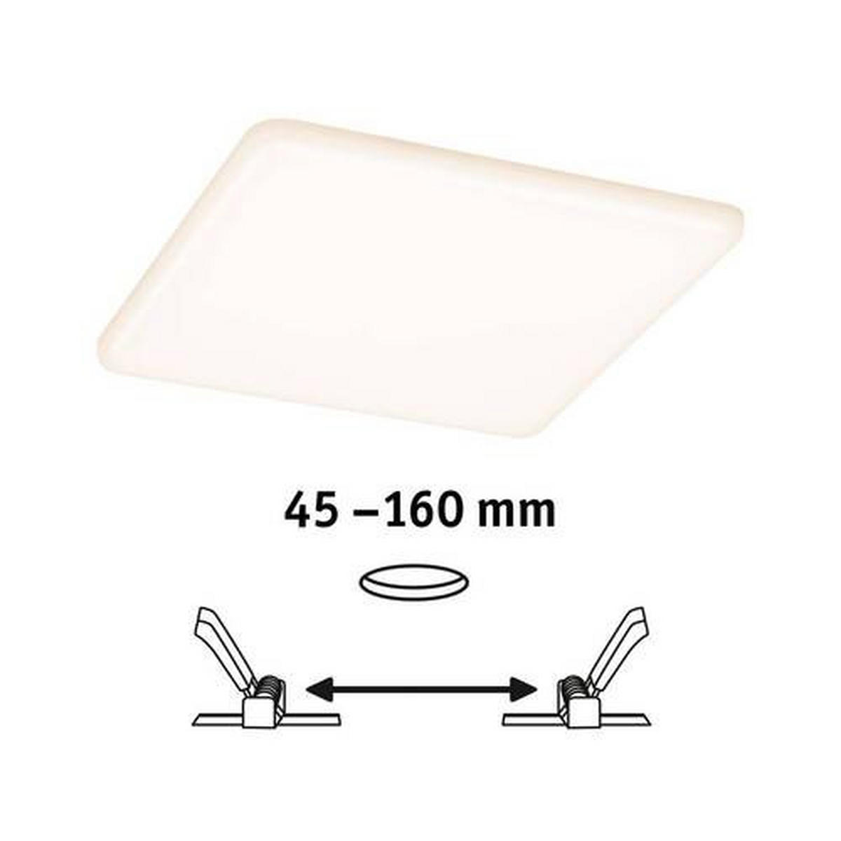 LED-PANEEL 18,5/18,5 cm   - Weiß, Design, Kunststoff (18,5/18,5cm) - Paulmann