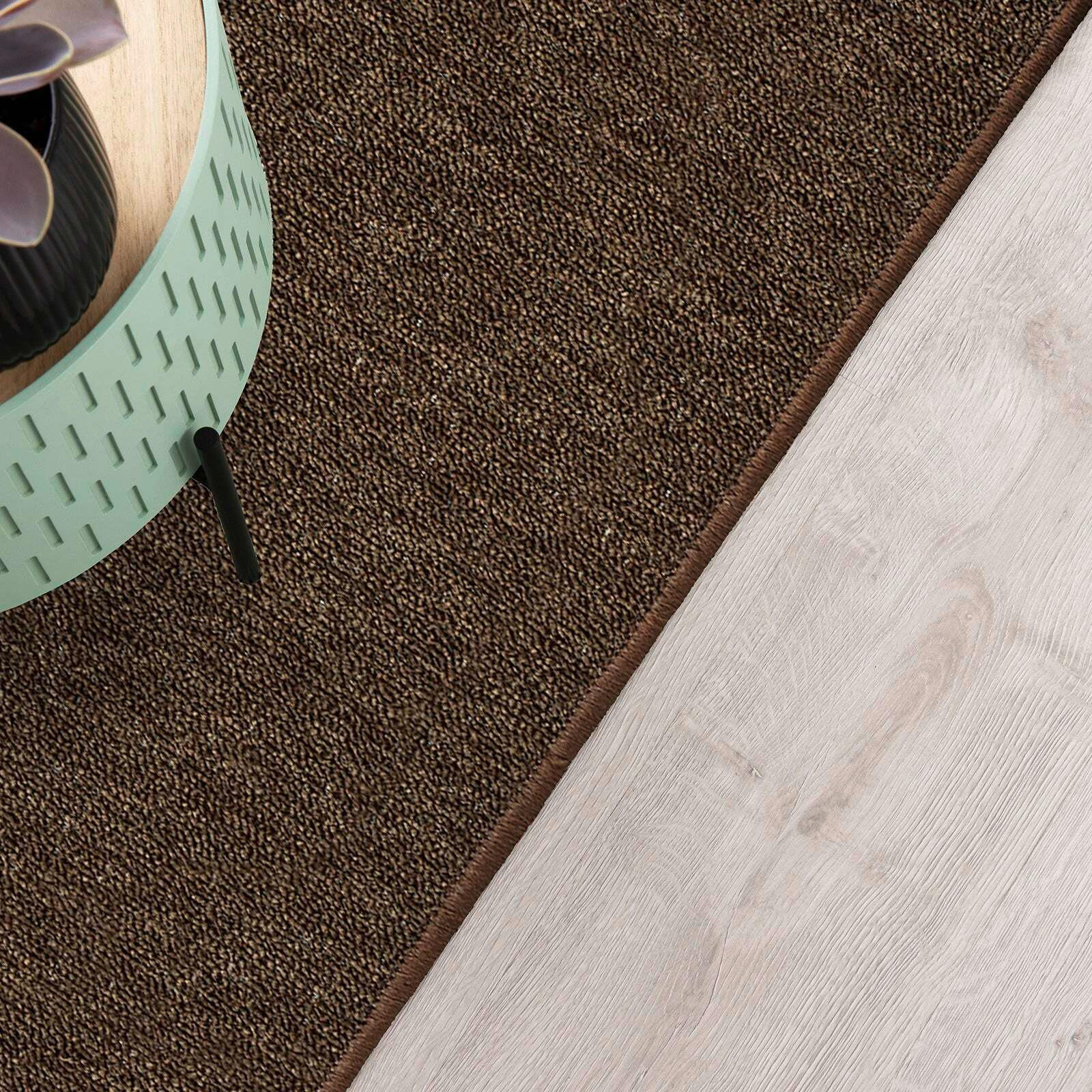 Thumbnail - Floordirekt Webteppich London, Braun, Textil, Uni, rechteckig, 80x150 cm, pflegeleicht, Teppiche & Böden, Teppiche, Mode...