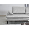 ECKSOFA in Echtleder Weiß  - Schwarz/Weiß, Design, Leder/Metall (325/157cm) - Dieter Knoll