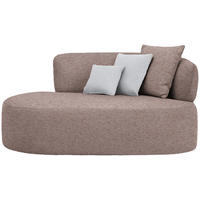 RÉCAMIERE in Chenille Hellgrau, Rotbraun  - Rotbraun/Hellgrau, MODERN, Kunststoff/Textil (166/86/105cm) - Hom`in