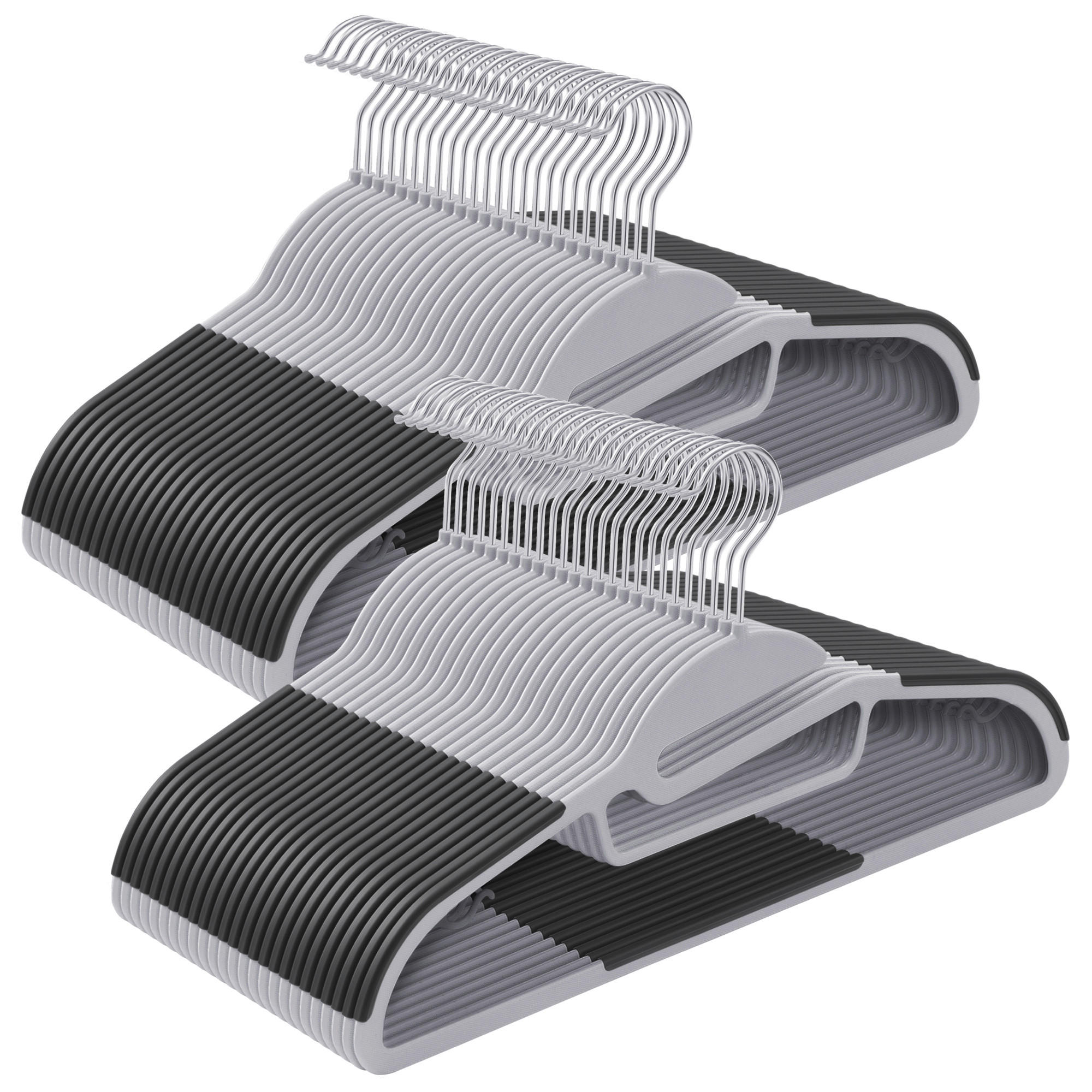 KLEIDERBÜGELSET 41,5 cm Metall, Kunststoff  - Grau, Basics, Kunststoff/Metall (41,5cm)