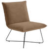 SESSEL Flachgewebe Braun    - Schwarz/Braun, Design, Textil/Metall (81/84/68cm) - Livetastic
