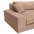 BIGSOFA Struktur, Bouclé Rotbraun  - Rotbraun/Greige, MODERN, Kunststoff/Textil (240/76/125cm) - Landscape
