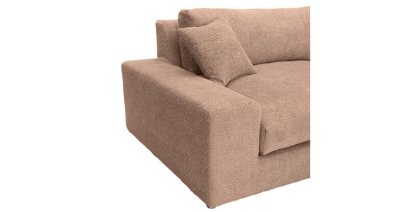 BIGSOFA Struktur, Bouclé Rotbraun  - Rotbraun/Greige, MODERN, Kunststoff/Textil (240/76/125cm) - Landscape