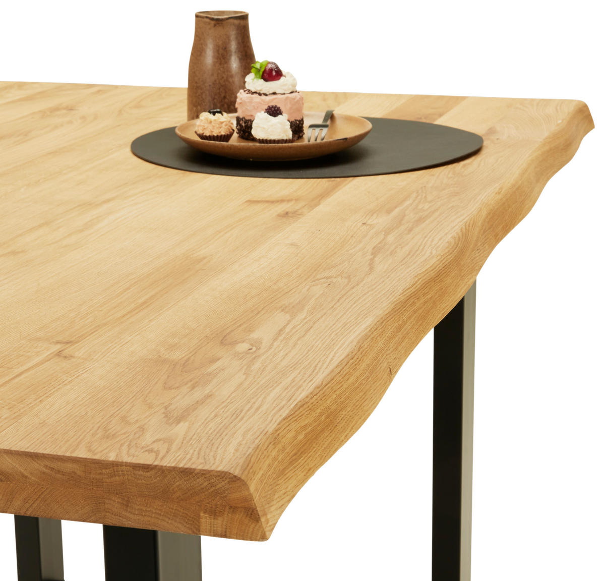 JEDÁLENSKÝ STÔL, divoký dub, farba duba,  - čierna/farba duba, Modern, kov/drevo (140/90/75cm) - Zandiara