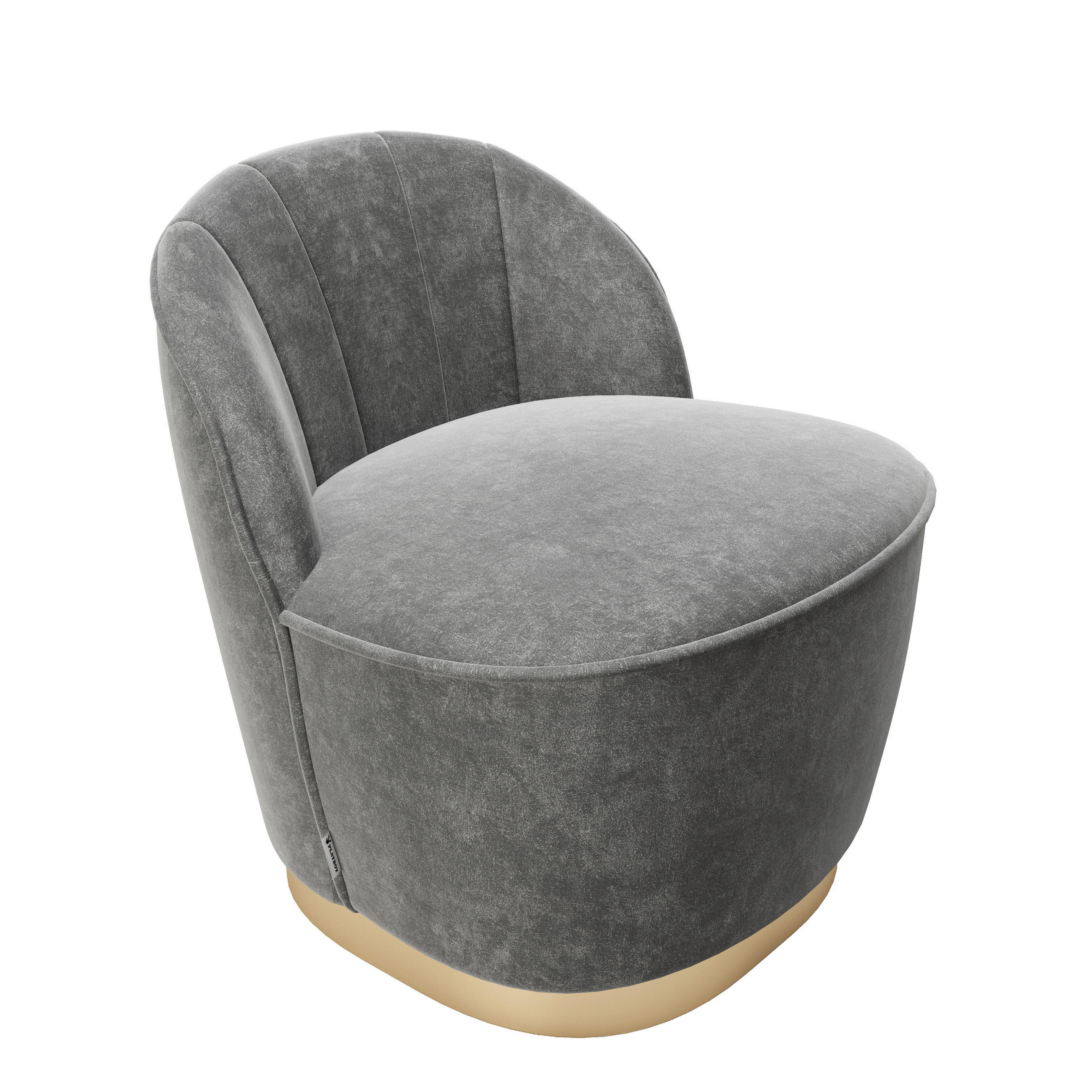 SESSEL Samt Anthrazit    - Anthrazit, KONVENTIONELL, Textil (67/70/71cm) - Playboy