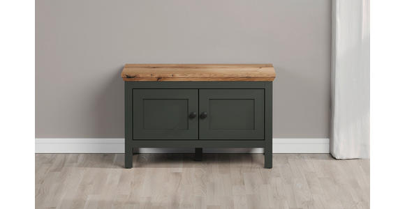 GARDEROBENBANK  in 77/48/39 cm  - Eichefarben/Schwarz, ROMANTIK / LANDHAUS, Kunststoff (77/48/39cm) - Landscape