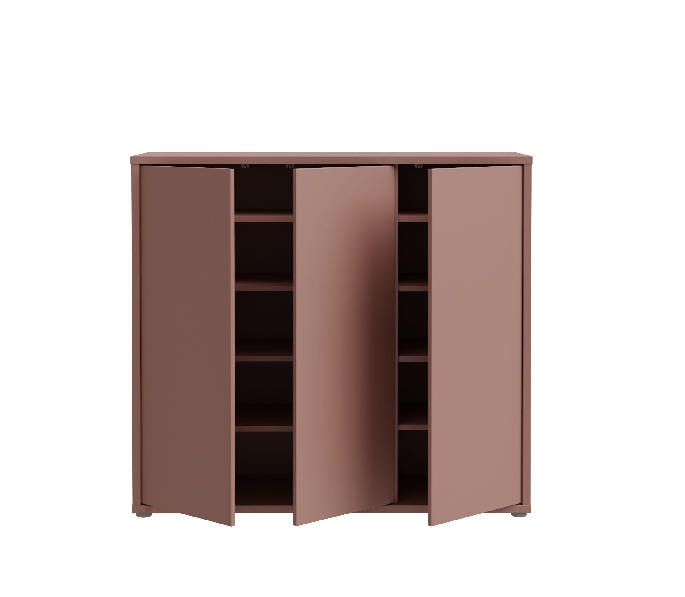 SCHUHSCHRANK Alice Springs  in 109,2/99,1/34,9 cm  - Terracotta/Grau, MODERN, Holzwerkstoff/Kunststoff (109,2/99,1/34,9cm) - Xora