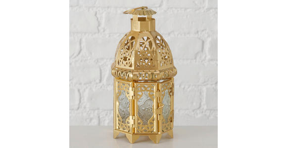 LATERNE - Goldfarben, Trend, Glas/Metall (10,2/21cm) - Ambia Home