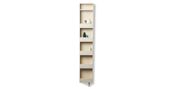 SCHUHSCHRANK  in 29/175/12 cm  - Creme, Design, Glas/Metall (29/175/12cm) - Xora