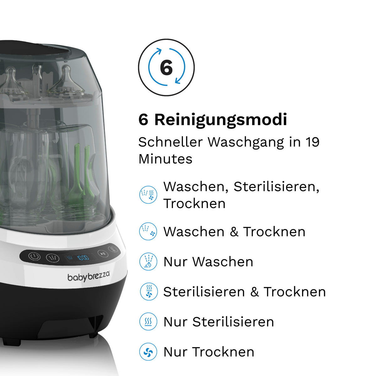 BOTTLE WASHER PRO Bottle Washer Pro  - Schwarz/Weiß, Basics, Kunststoff (24/38,7/46cm) - Baby Brezza