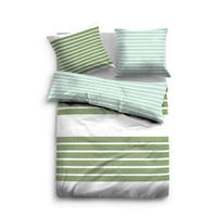 WENDEBETTWÄSCHE AURIN Satin 155/220 cm  - Weiß/Grün, Basics, Textil (155/220cm) - Tom Tailor