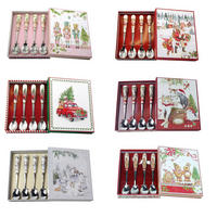 SET KAVNIH ŽLIČK             - večbarvno, Trendi, papir/kovina (11,5cm) - X-Mas