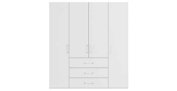 DREHTÜRENSCHRANK in Weiß - Weiß, Design, Holzwerkstoff/Kunststoff (201/223/60cm) - Novel