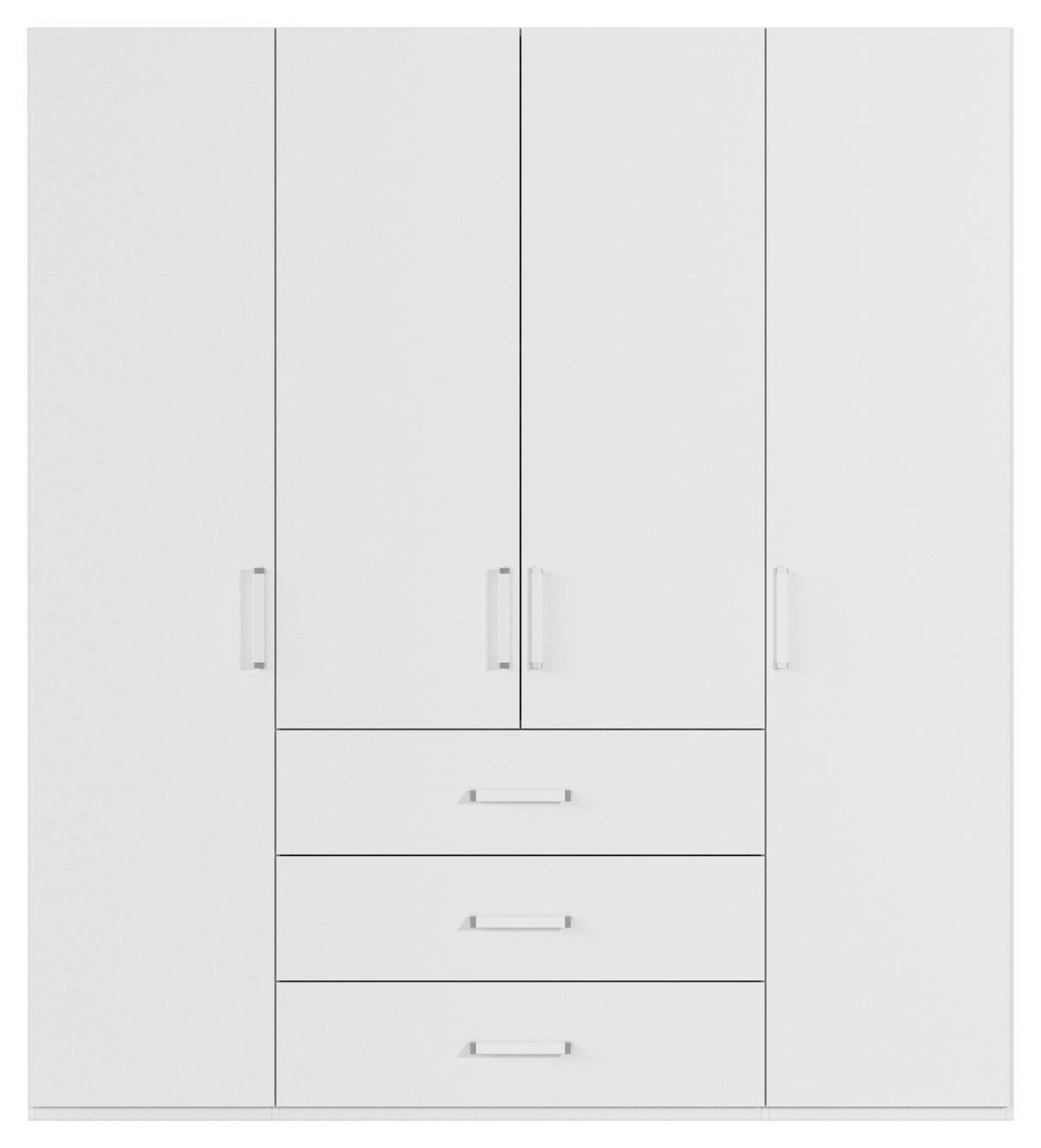 DREHTÜRENSCHRANK  in Weiß  - Weiß, Design, Holzwerkstoff/Kunststoff (201/223/60cm) - Novel