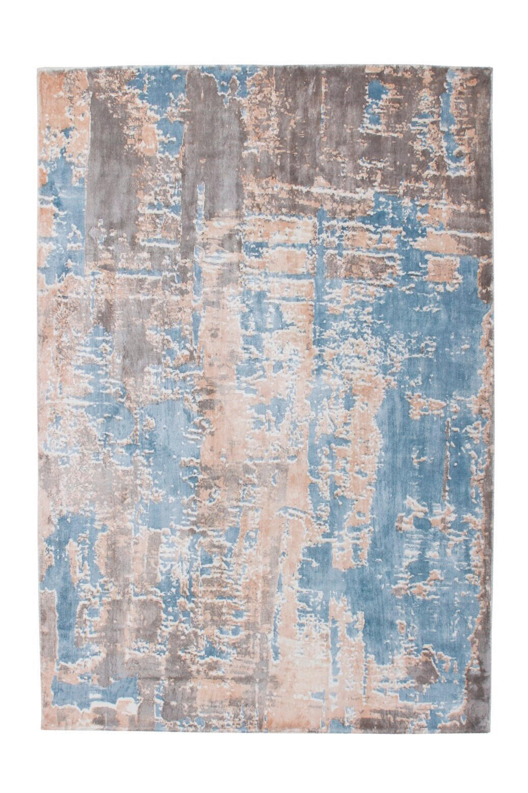 HANDWEBTEPPICH Wohnzimmer 70/140 cm Blau, Multicolor rechteckig  - Blau/Multicolor, Basics, Textil (70/140cm) - Kayoom