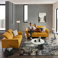 2-SITZER-SOFA in Leder Currygelb  - Currygelb/Schwarz, Design, Leder/Metall (162/79/104cm) - Emilio Belluti
