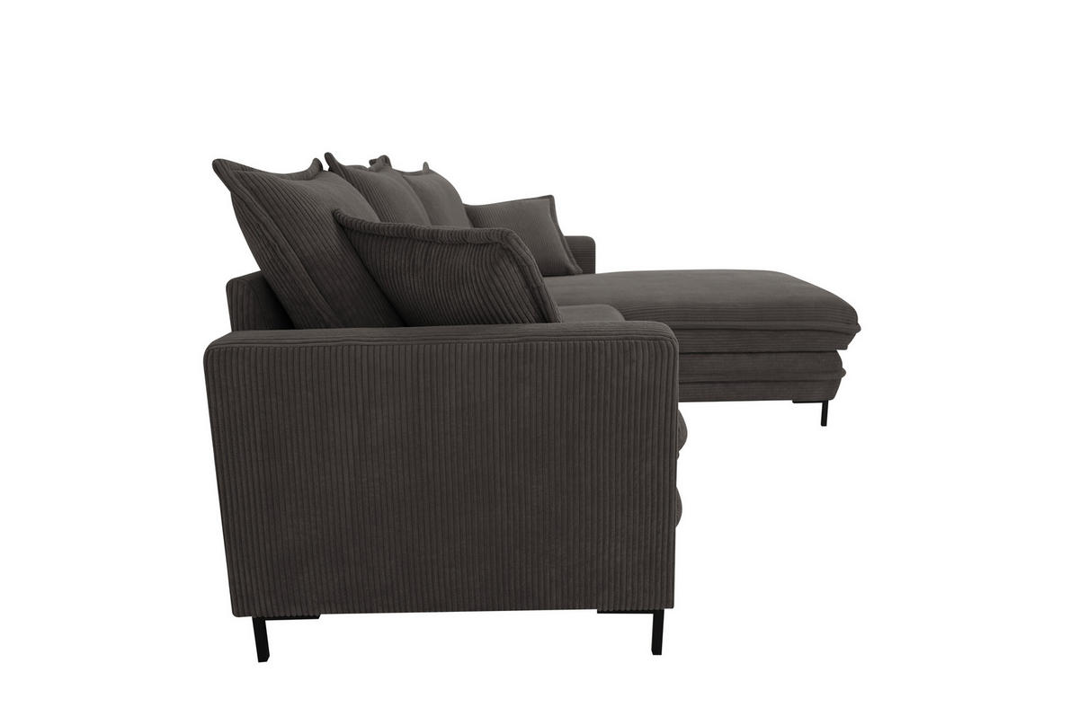 ECKSOFA Taupe  - Taupe/Hellgrau, Design, Textil/Metall (272/174cm) - MID.YOU