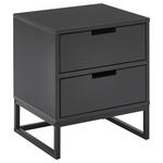 NACHTSCHRANK 47,6/53,1/40 cm  - Anthrazit/Schwarz, Design, Holzwerkstoff/Metall (47,6/53,1/40cm) - Novel
