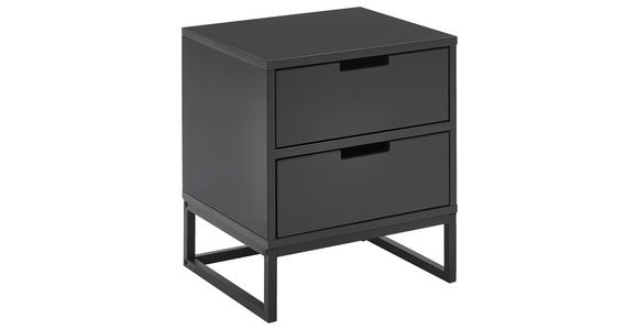 NACHTSCHRANK 47,6/53,1/40 cm  - Anthrazit/Schwarz, Design, Holzwerkstoff/Metall (47,6/53,1/40cm) - Novel