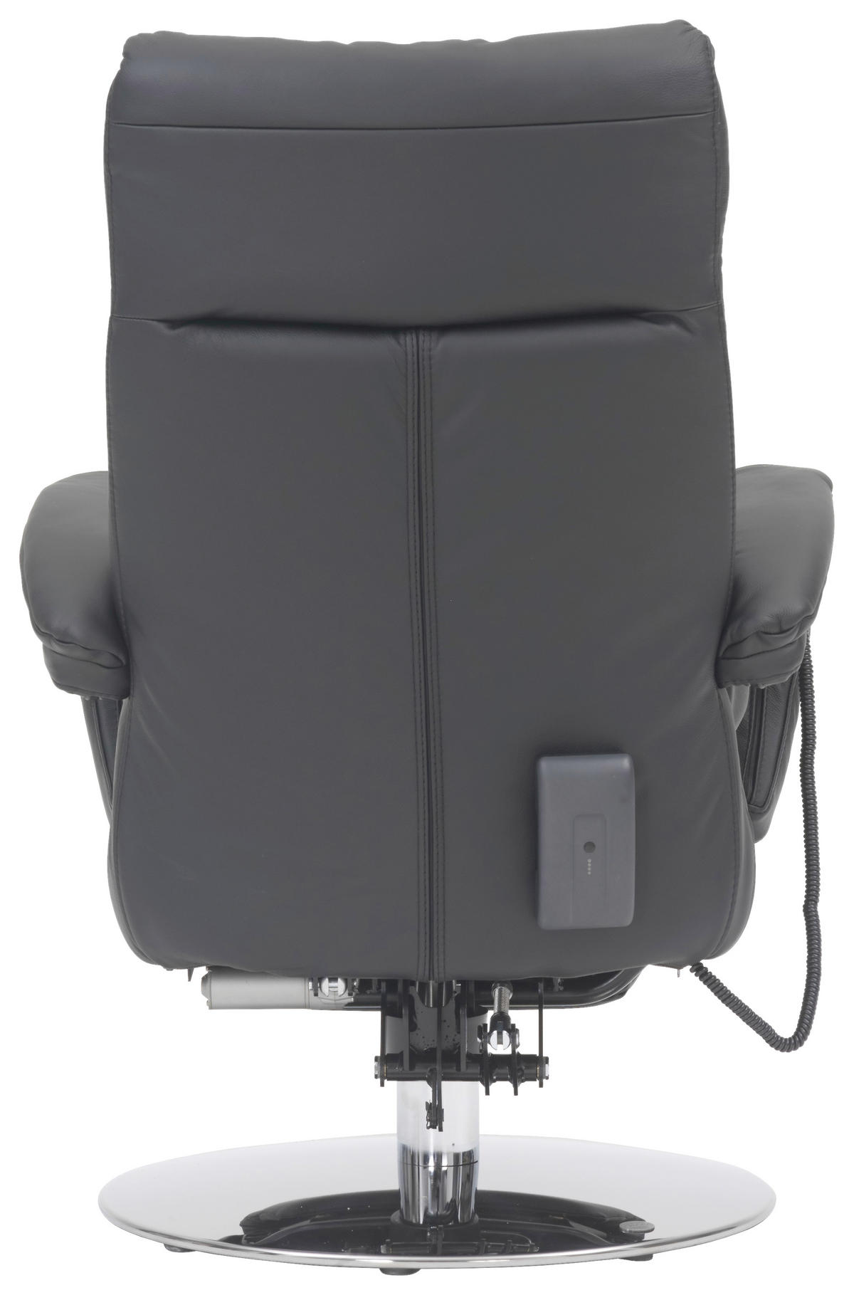 RELAXSESSEL in Leder Schwarz  - Chromfarben/Schwarz, Design, Leder/Metall (72/98/85cm) - Himolla