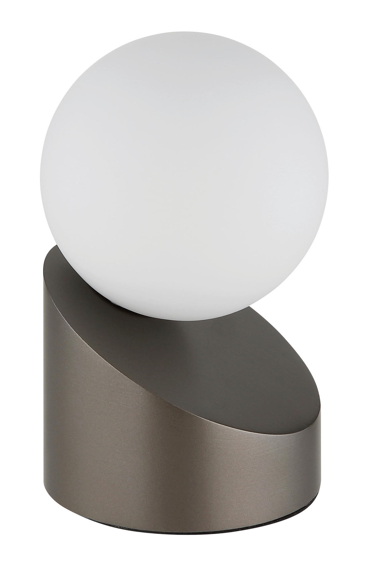 TISCHLEUCHTE Alisa 10/16 cm  - Opal/Schwarz, Design, Glas/Kunststoff (10/16cm) - Globo