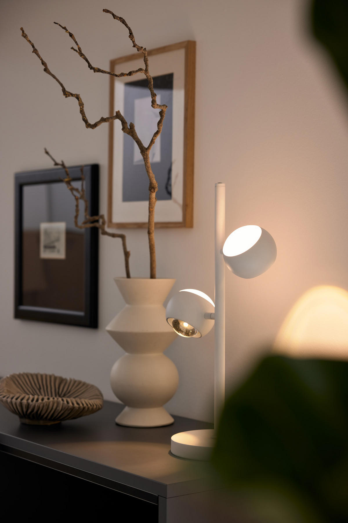LED-TISCHLEUCHTE 26,5/50/16 cm   - Transparent/Weiß, Design, Kunststoff/Metall (26,5/50/16cm) - Musterring